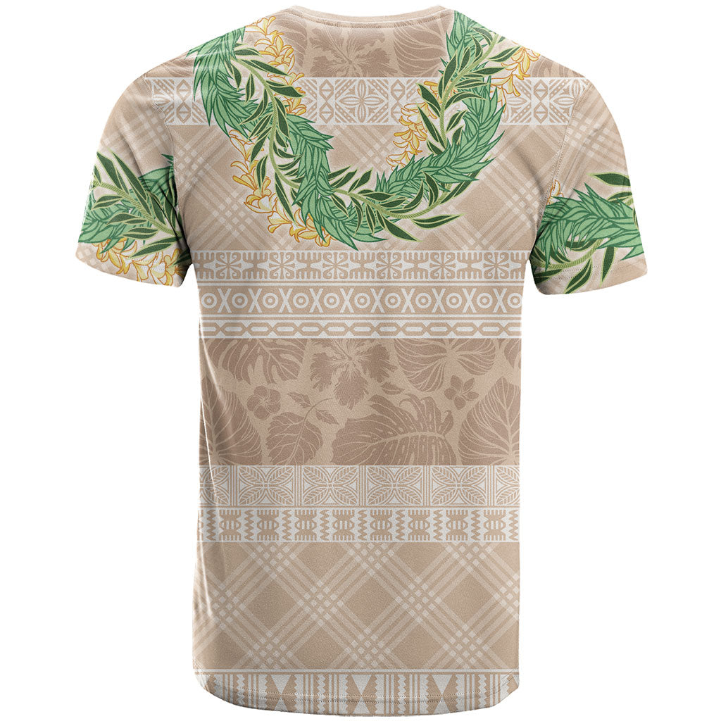 Hawai'i Paniolo Maile Twisted Lei T Shirt Almond Brown