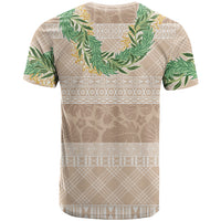 Hawai'i Paniolo Maile Twisted Lei T Shirt Almond Brown