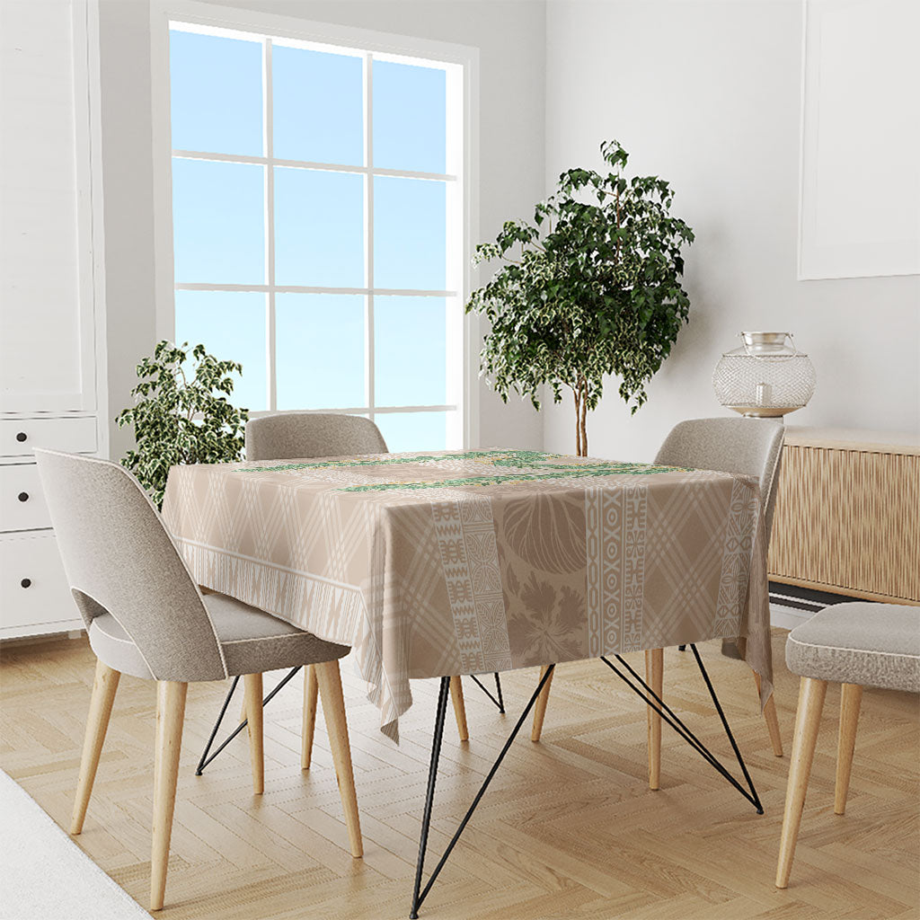 Hawai'i Paniolo Maile Twisted Lei Tablecloth Almond Brown