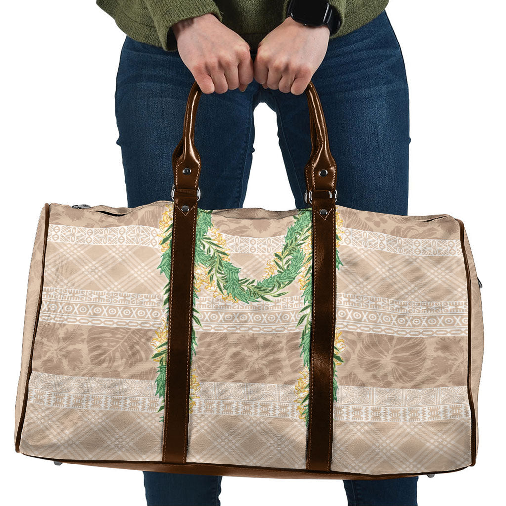 Hawai'i Paniolo Maile Twisted Lei Travel Bag Almond Brown
