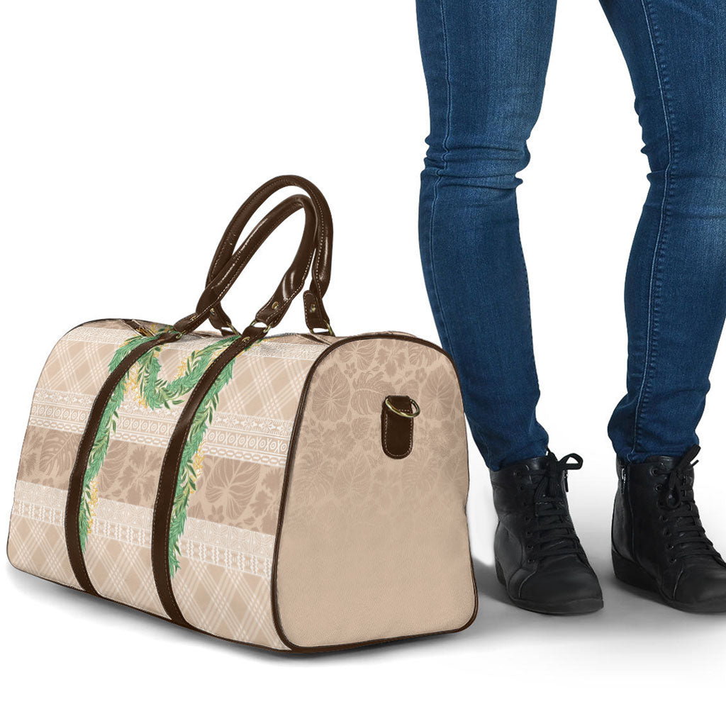 Hawai'i Paniolo Maile Twisted Lei Travel Bag Almond Brown