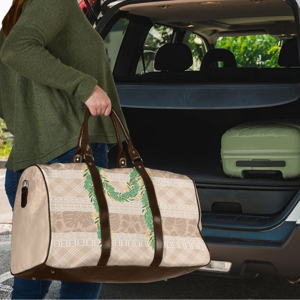 Hawai'i Paniolo Maile Twisted Lei Travel Bag Almond Brown