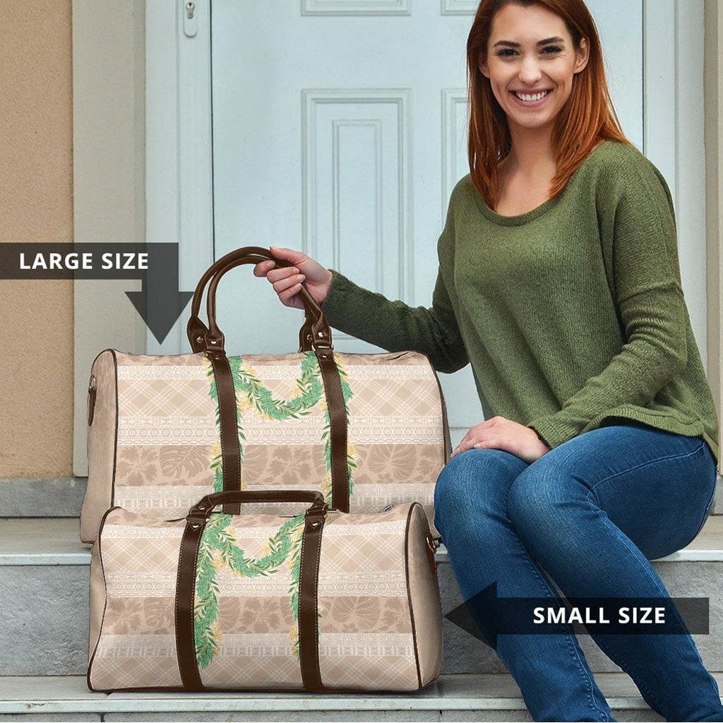 Hawai'i Paniolo Maile Twisted Lei Travel Bag Almond Brown