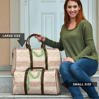 Hawai'i Paniolo Maile Twisted Lei Travel Bag Almond Brown