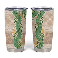 Hawai'i Paniolo Maile Twisted Lei Tumbler Cup Almond Brown