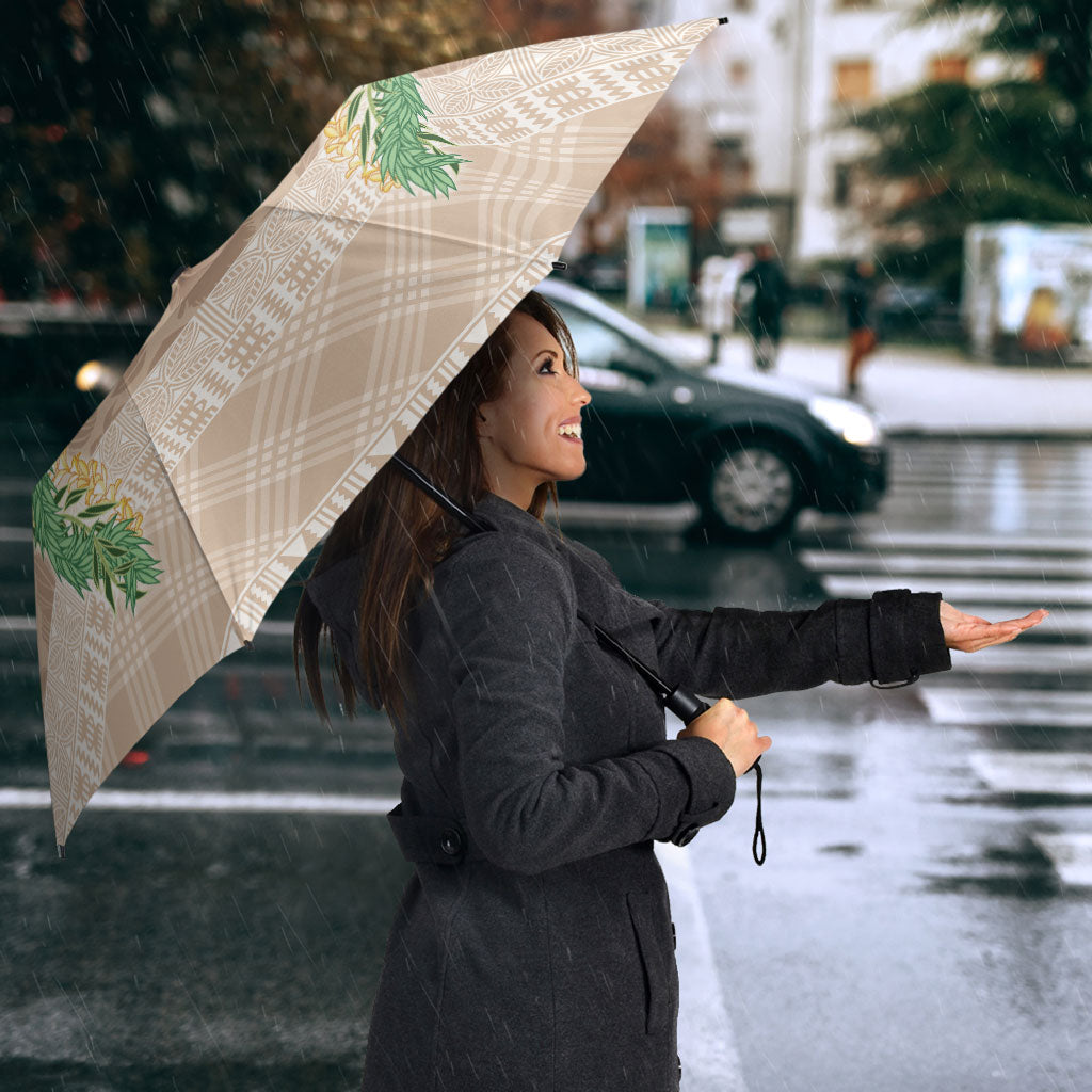 Hawai'i Paniolo Maile Twisted Lei Umbrella Almond Brown