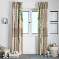 Hawai'i Paniolo Maile Twisted Lei Window Curtain Almond Brown
