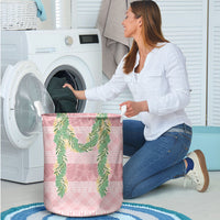 Hawai'i Paniolo Maile Twisted Lei Laundry Basket Dusty Rose