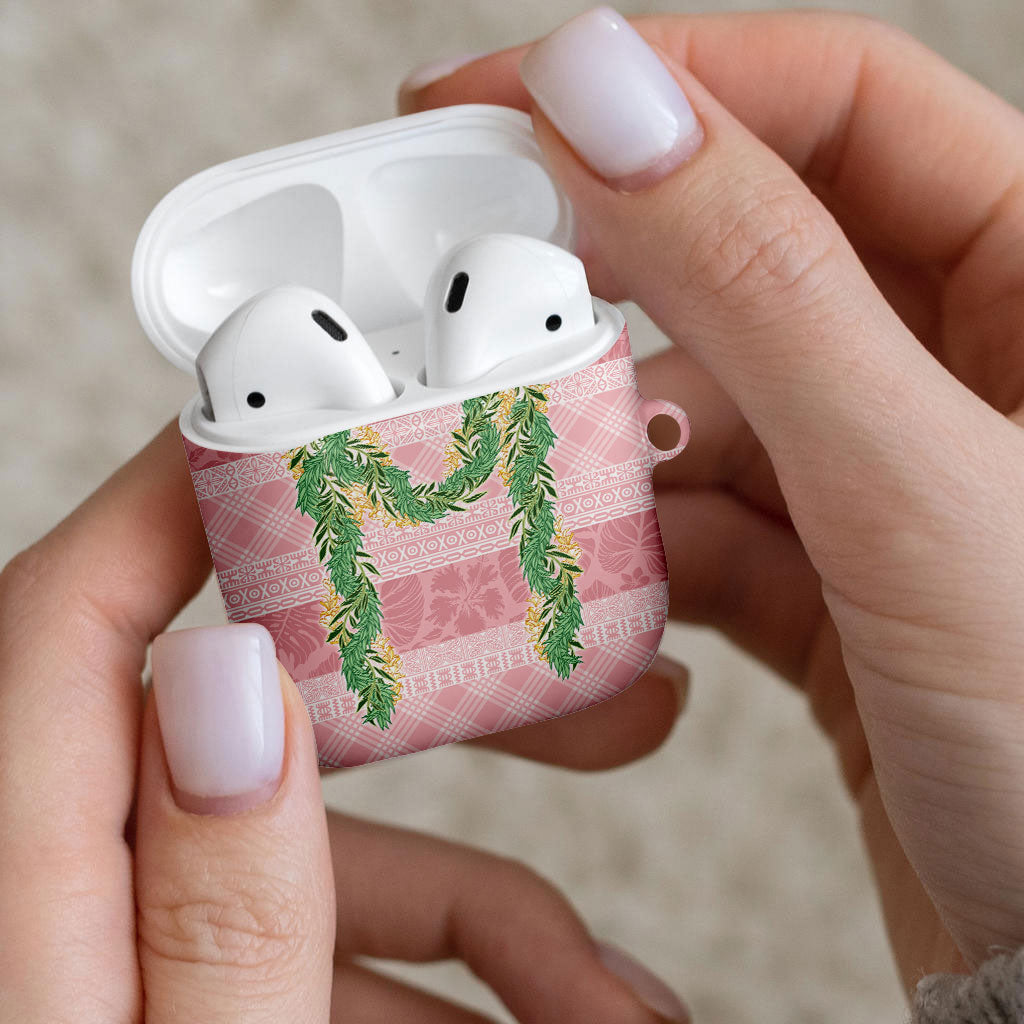 Hawai'i Paniolo Maile Twisted Lei AirPods Case Dusty Rose