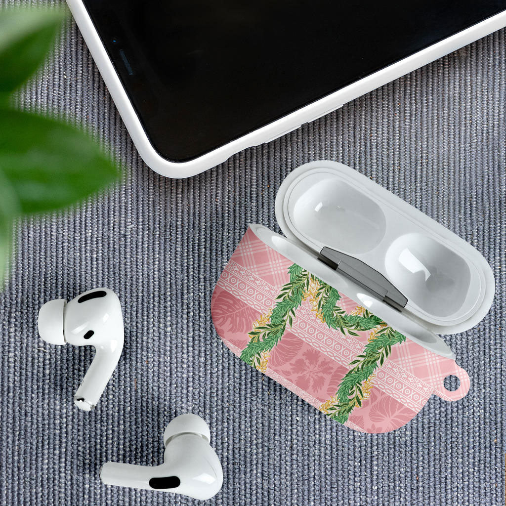 Hawai'i Paniolo Maile Twisted Lei AirPods Case Dusty Rose