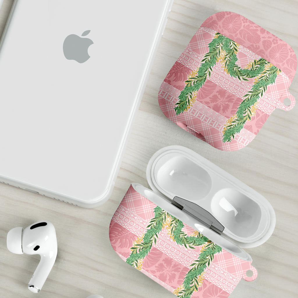Hawai'i Paniolo Maile Twisted Lei AirPods Case Dusty Rose