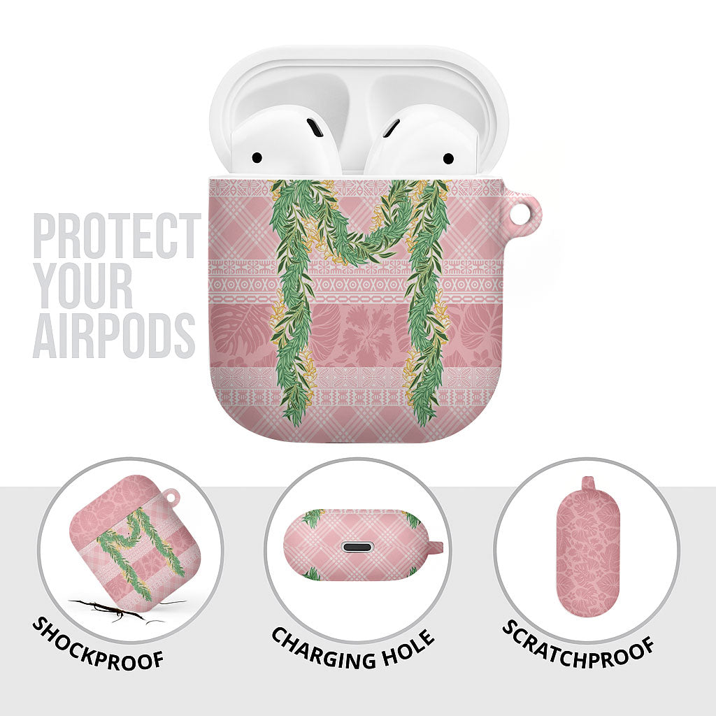 Hawai'i Paniolo Maile Twisted Lei AirPods Case Dusty Rose