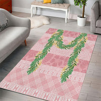 Hawai'i Paniolo Maile Twisted Lei Area Rug Dusty Rose