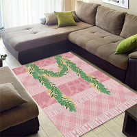 Hawai'i Paniolo Maile Twisted Lei Area Rug Dusty Rose