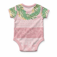 Hawai'i Paniolo Maile Twisted Lei Baby Onesie Dusty Rose