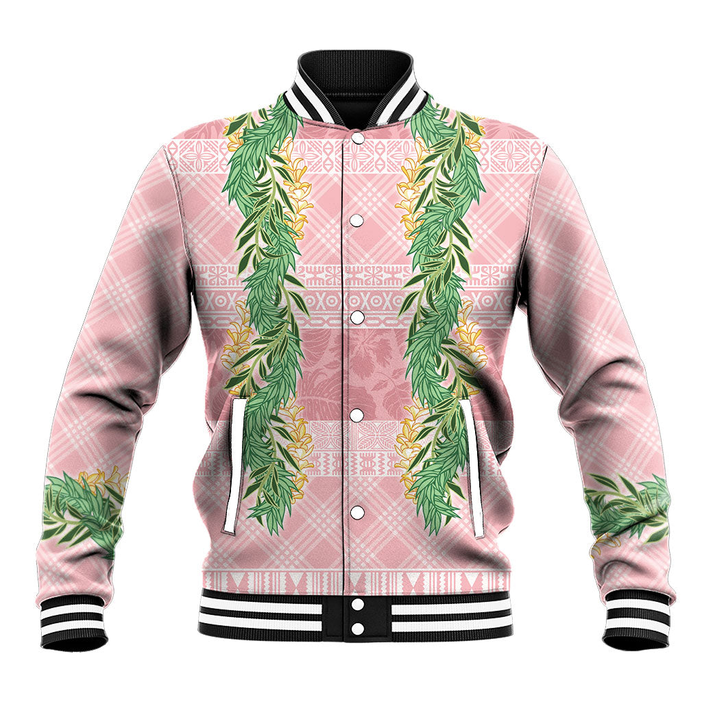 Hawai'i Paniolo Maile Twisted Lei Baseball Jacket Dusty Rose