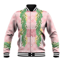 Hawai'i Paniolo Maile Twisted Lei Baseball Jacket Dusty Rose
