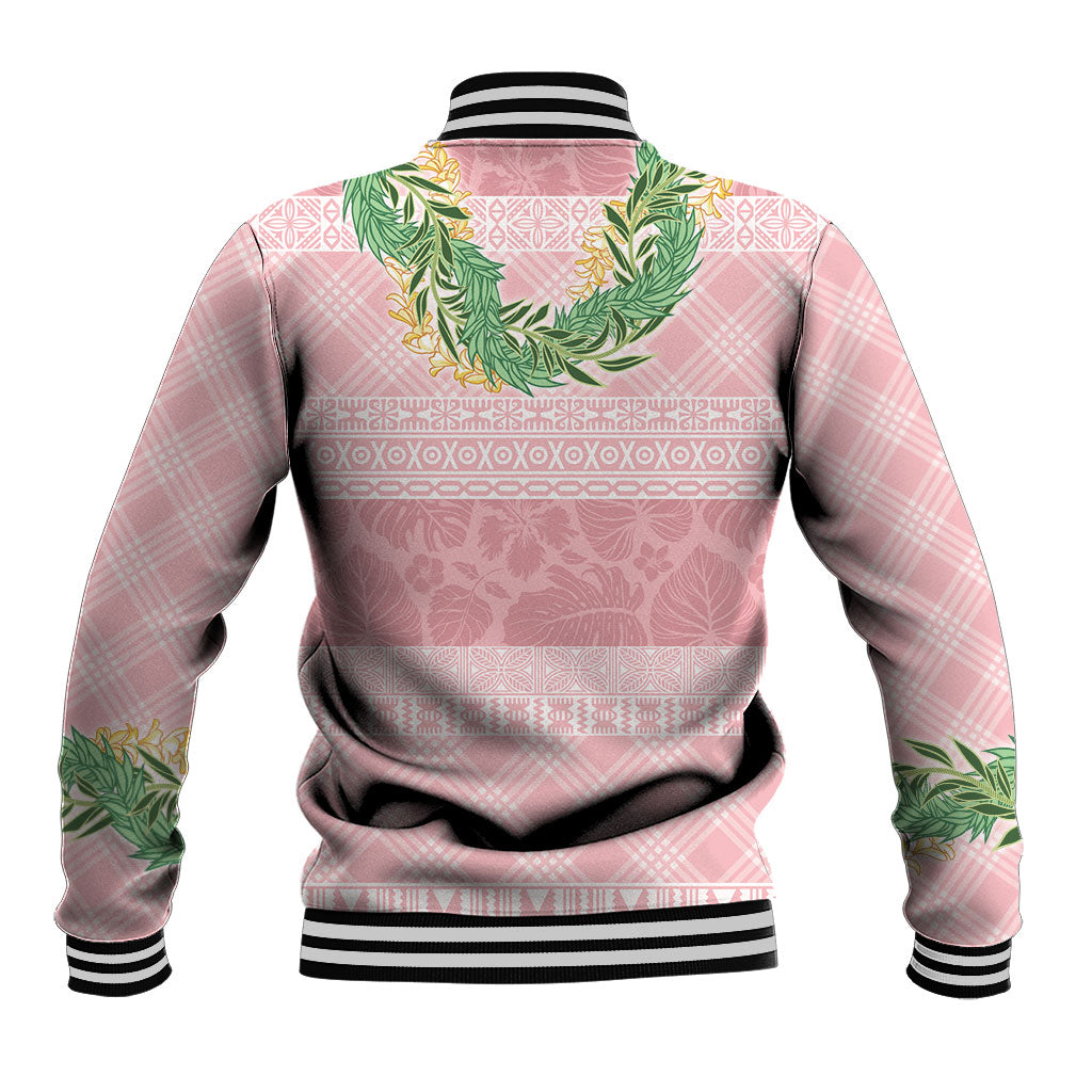 Hawai'i Paniolo Maile Twisted Lei Baseball Jacket Dusty Rose