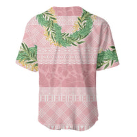 Hawai'i Paniolo Maile Twisted Lei Baseball Jersey Dusty Rose