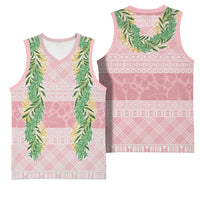Hawai'i Paniolo Maile Twisted Lei Basketball Jersey Dusty Rose LT7 - Polynesian Pride