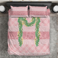 Hawai'i Paniolo Maile Twisted Lei Bedding Set Dusty Rose