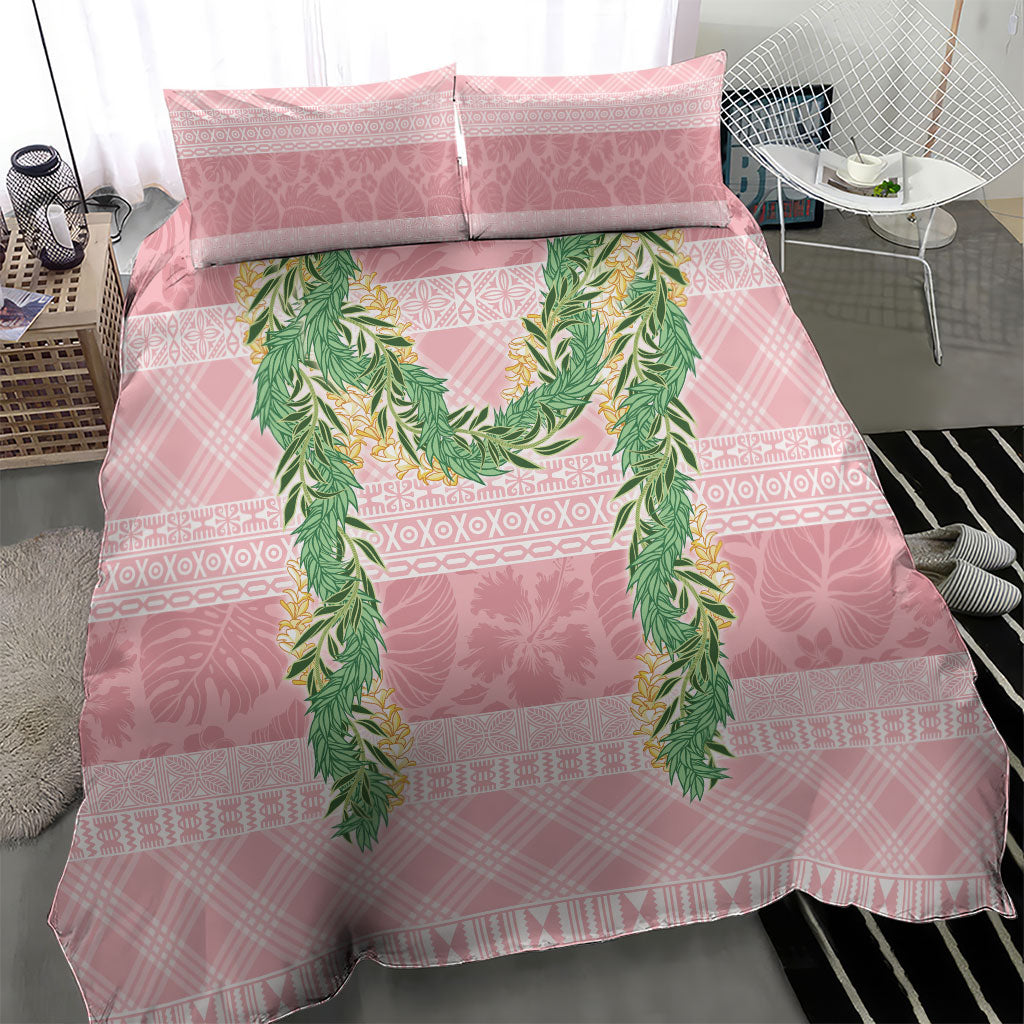 Hawai'i Paniolo Maile Twisted Lei Bedding Set Dusty Rose