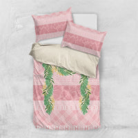 Hawai'i Paniolo Maile Twisted Lei Bedding Set Dusty Rose