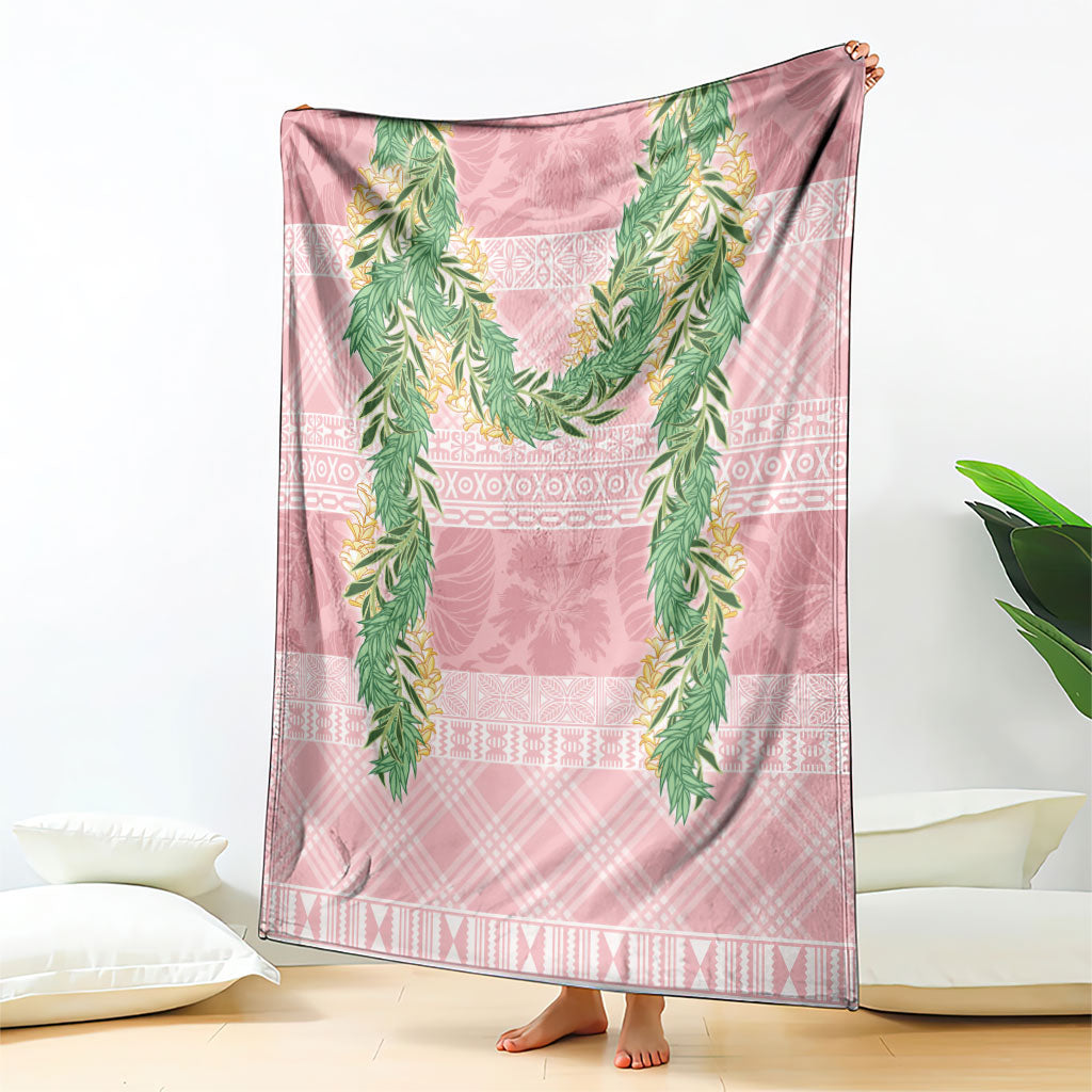 Hawai'i Paniolo Maile Twisted Lei Blanket Dusty Rose
