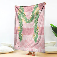 Hawai'i Paniolo Maile Twisted Lei Blanket Dusty Rose