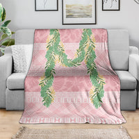 Hawai'i Paniolo Maile Twisted Lei Blanket Dusty Rose