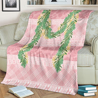 Hawai'i Paniolo Maile Twisted Lei Blanket Dusty Rose
