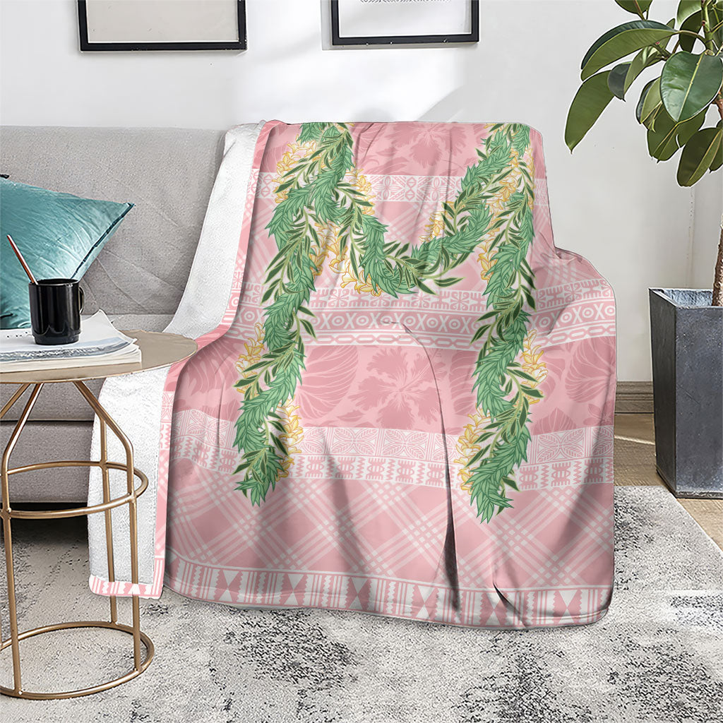 Hawai'i Paniolo Maile Twisted Lei Blanket Dusty Rose