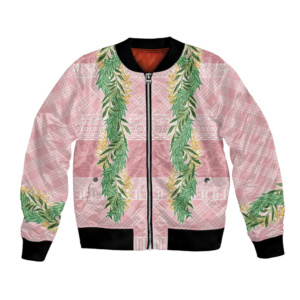 Hawai'i Paniolo Maile Twisted Lei Bomber Jacket Dusty Rose