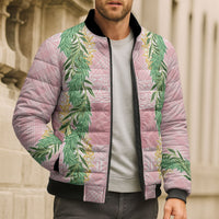 Hawai'i Paniolo Maile Twisted Lei Bomber Puffer Jacket Dusty Rose
