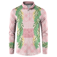 Hawai'i Paniolo Maile Twisted Lei Button Sweatshirt Dusty Rose