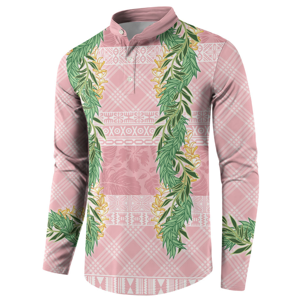 Hawai'i Paniolo Maile Twisted Lei Button Sweatshirt Dusty Rose