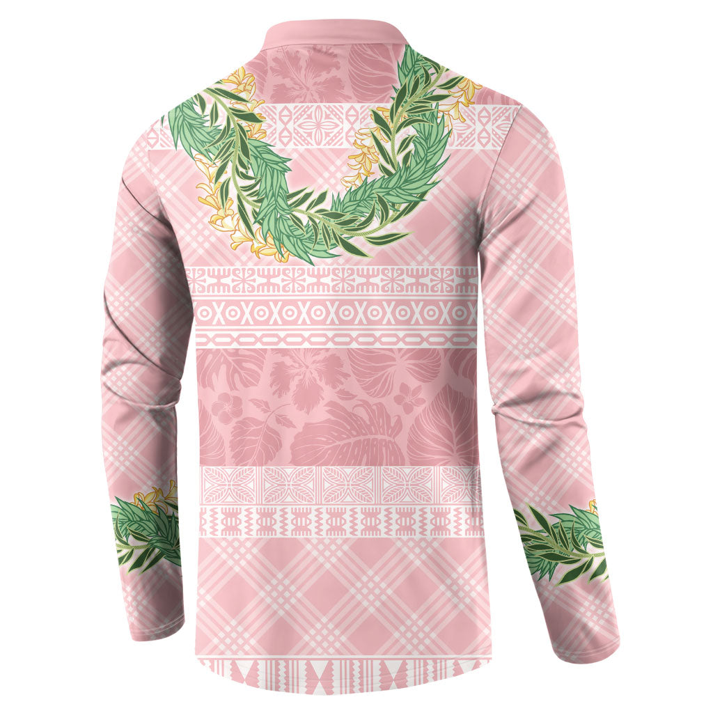 Hawai'i Paniolo Maile Twisted Lei Button Sweatshirt Dusty Rose
