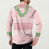 Hawai'i Paniolo Maile Twisted Lei Button Sweatshirt Dusty Rose