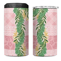 Hawai'i Paniolo Maile Twisted Lei 4 in 1 Can Cooler Tumbler Dusty Rose