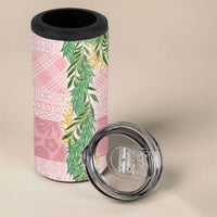 Hawai'i Paniolo Maile Twisted Lei 4 in 1 Can Cooler Tumbler Dusty Rose