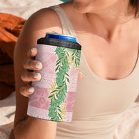 Hawai'i Paniolo Maile Twisted Lei 4 in 1 Can Cooler Tumbler Dusty Rose