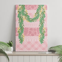 Hawai'i Paniolo Maile Twisted Lei Canvas Wall Art Dusty Rose