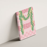 Hawai'i Paniolo Maile Twisted Lei Canvas Wall Art Dusty Rose