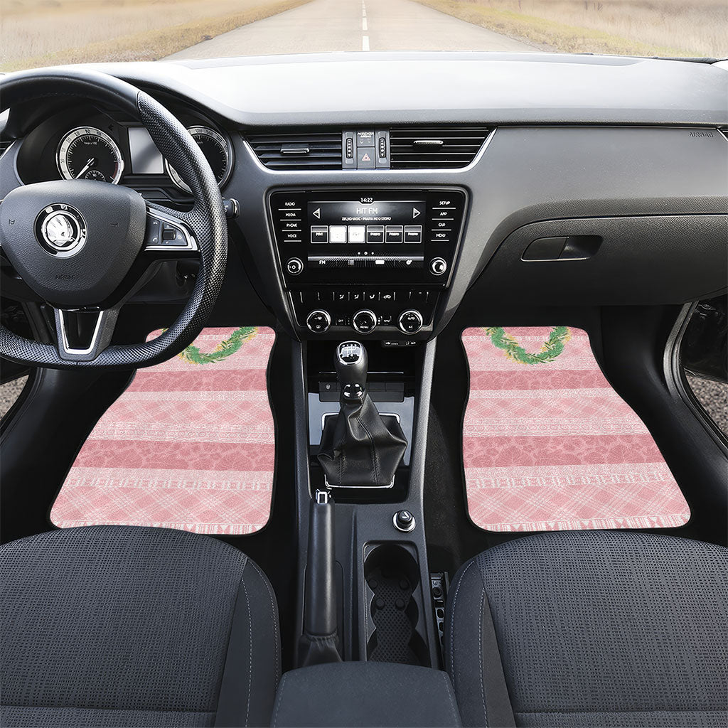 Hawai'i Paniolo Maile Twisted Lei Car Mats Dusty Rose