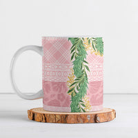 Hawai'i Paniolo Maile Twisted Lei Ceramic Mug Dusty Rose