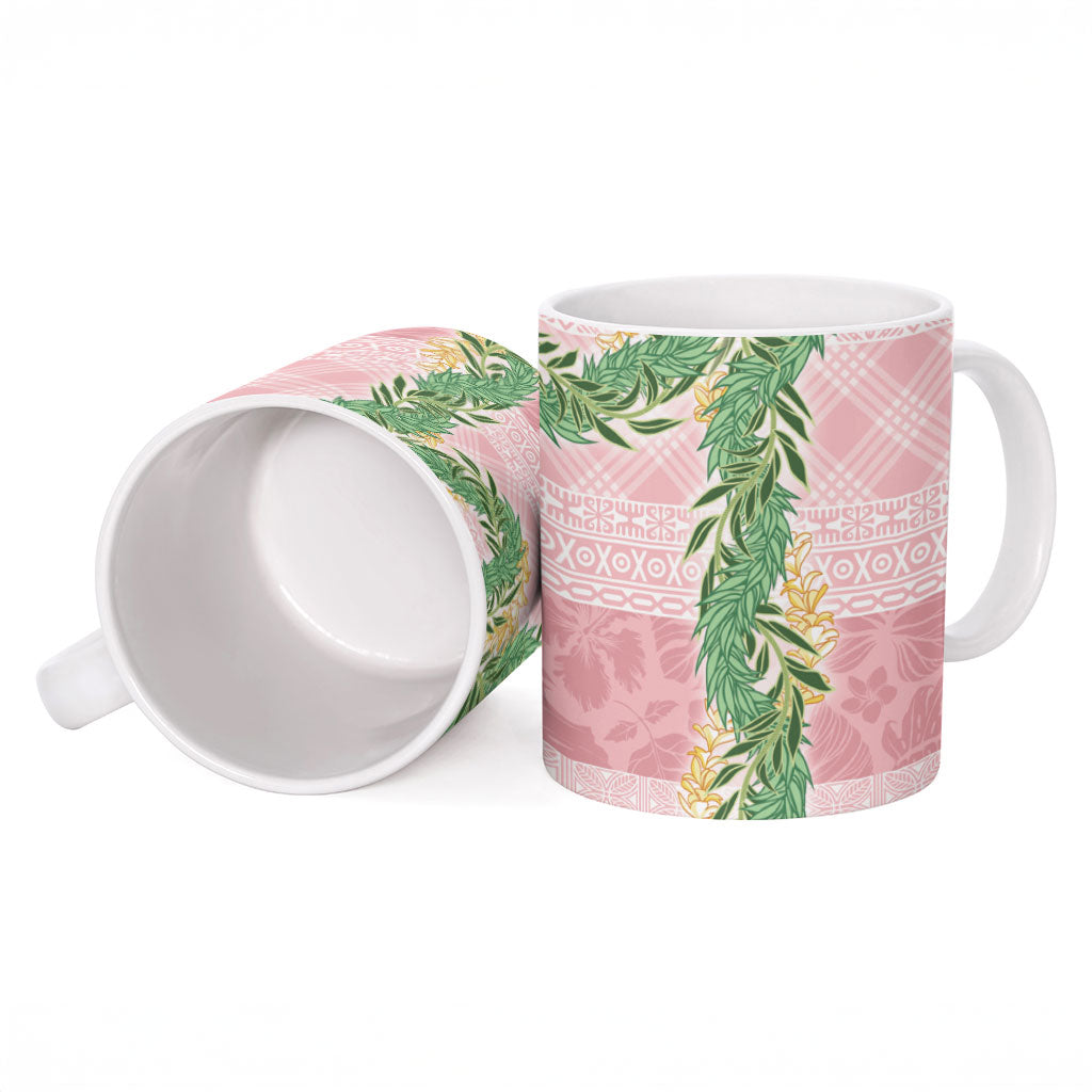 Hawai'i Paniolo Maile Twisted Lei Ceramic Mug Dusty Rose