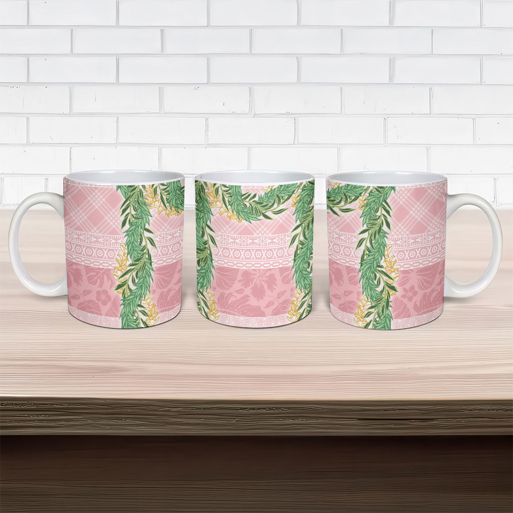 Hawai'i Paniolo Maile Twisted Lei Ceramic Mug Dusty Rose