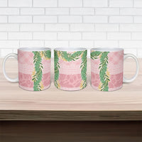 Hawai'i Paniolo Maile Twisted Lei Ceramic Mug Dusty Rose