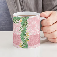 Hawai'i Paniolo Maile Twisted Lei Ceramic Mug Dusty Rose