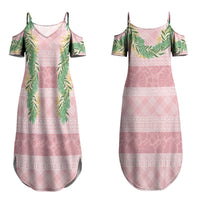 Hawai'i Paniolo Maile Twisted Lei Couples Matching Summer Maxi Dress and Hawaiian Shirt Dusty Rose